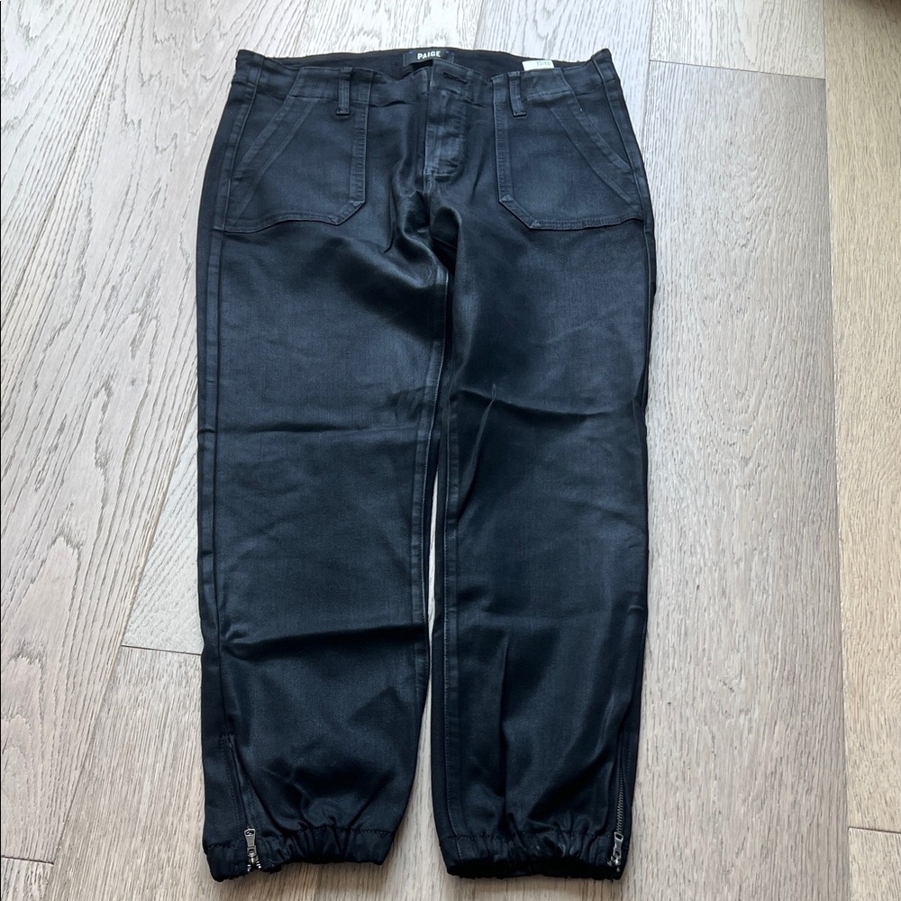 PAIGE Black coated Pants